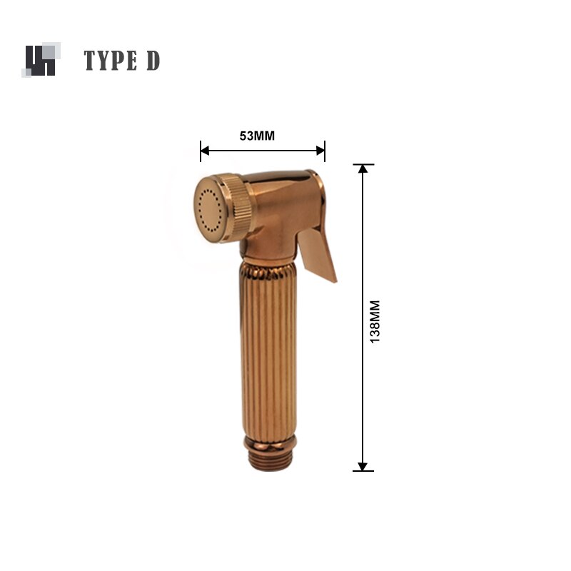 Rose gold polished bidet spray gun