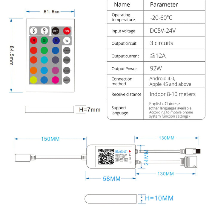 24"x24" Black matte Spa smart Bluetooth music shower ceiling flushmounted Ceiling  LED 5 way function shower system