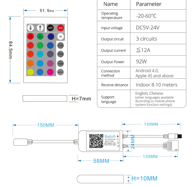 24"x24" Black matte Spa smart Bluetooth music shower ceiling flushmounted Ceiling  LED 5 way function shower system