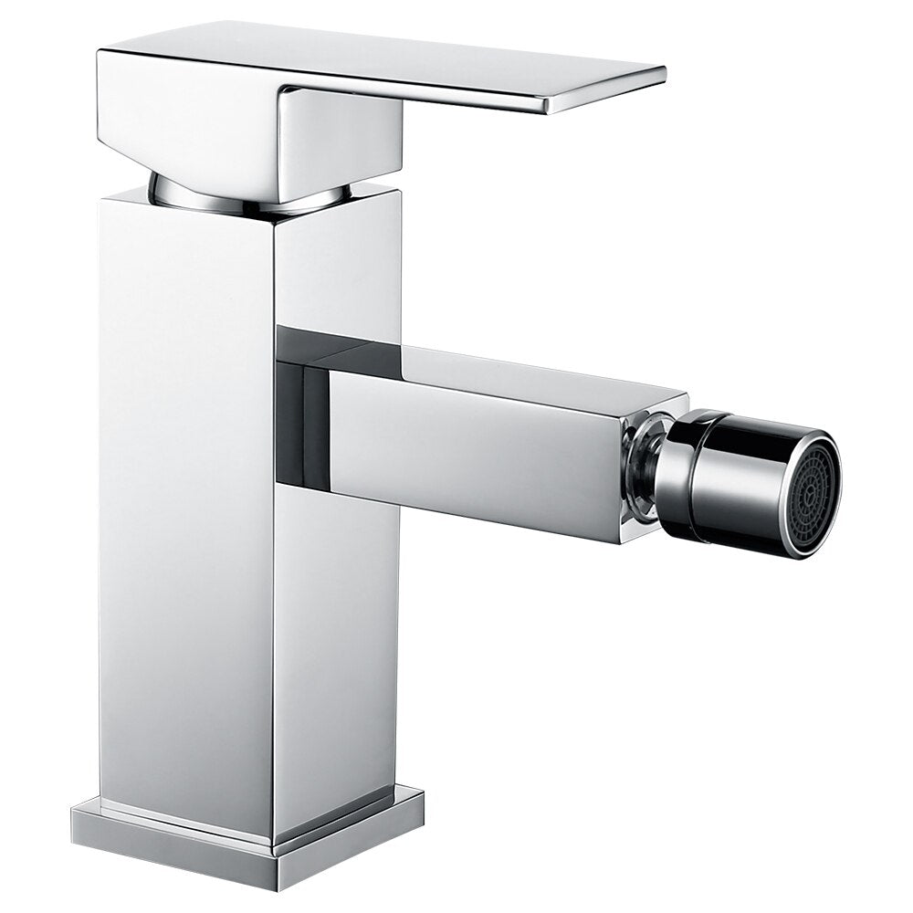 Square European single hole bidet faucet