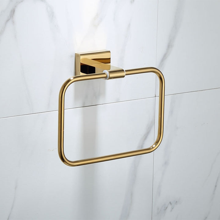 Gold polish brass bathroom accessories