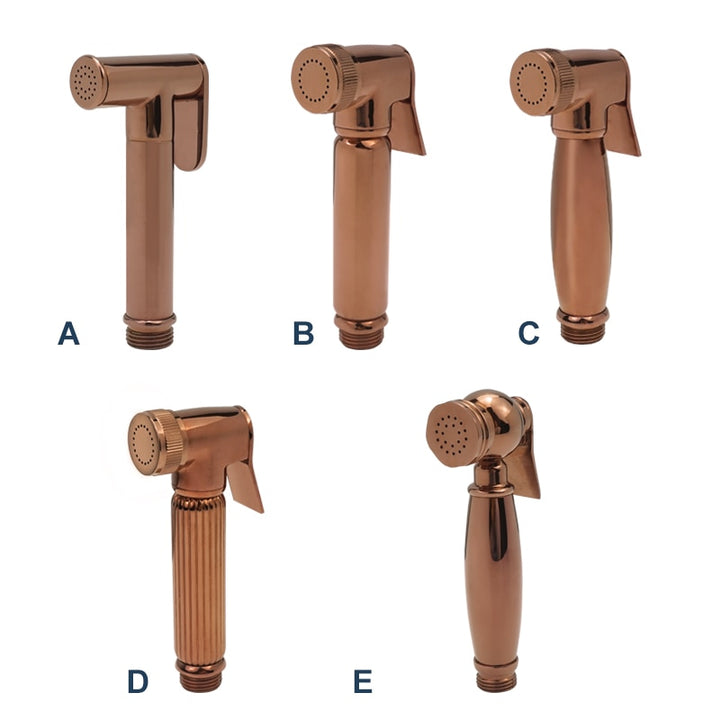 Rose gold polished bidet spray gun