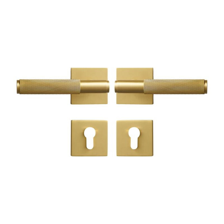 Brushed Gold Modern Interior Door Passage Lock Set