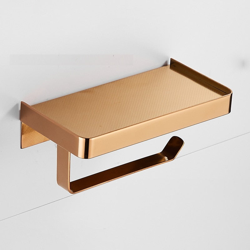 Rose gold modern bathroom accessories