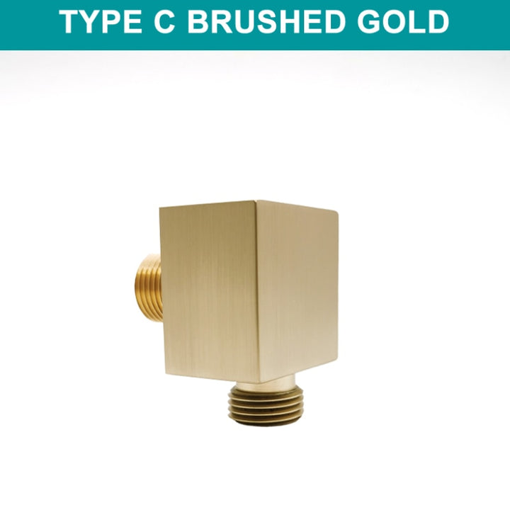 Black-Brushed Gold-Chrome-Grey Gun Square-Round Wall Union Angle Water Supply Valve