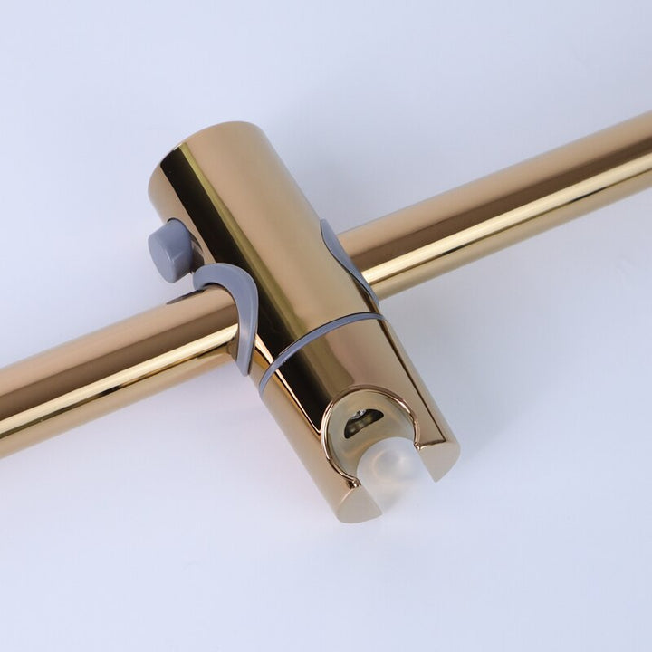 Rose gold - brushed gold- Black Matte sliding shower bar