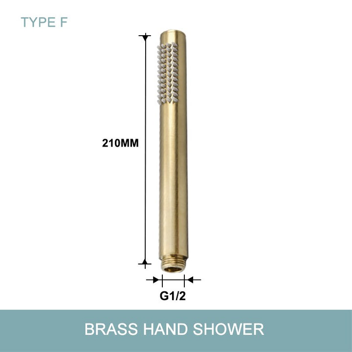 Brushed gold hand spray handle