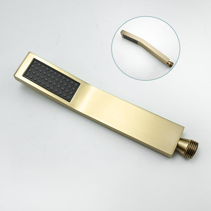 Brushed gold hand spray handle