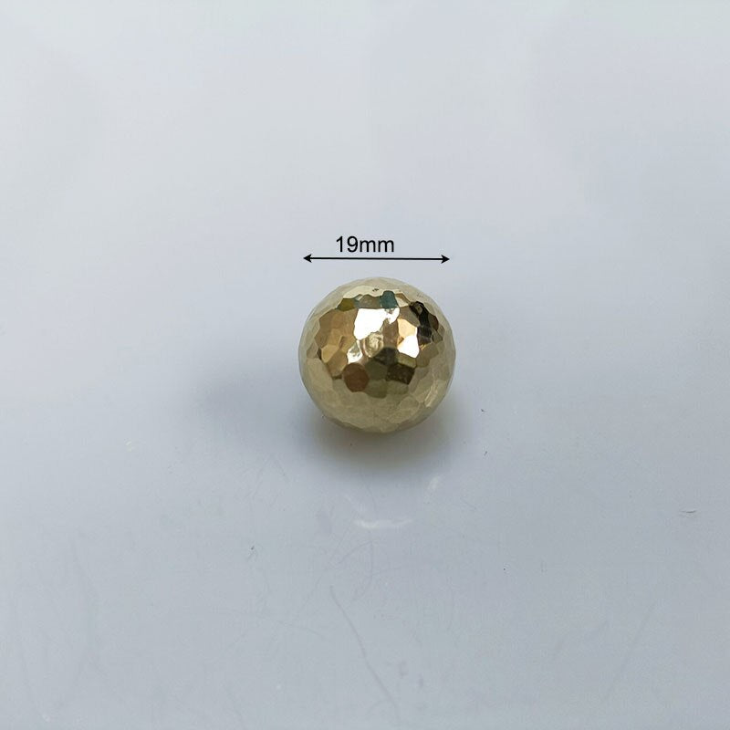 Nordic Gold Polished Round Hammered Cabinet Door Handles and Knobs