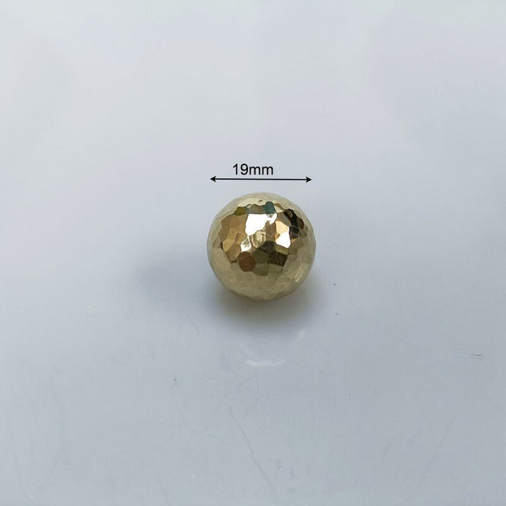 Nordic Gold Polished Round Hammered Cabinet Door Handles and Knobs