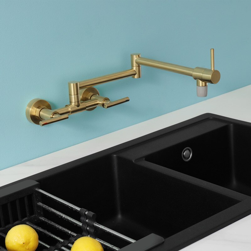 Modern Hot and Cold Wall Mounted Pot Filler Faucet