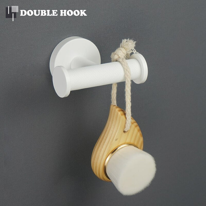 White matted bathroom accessories