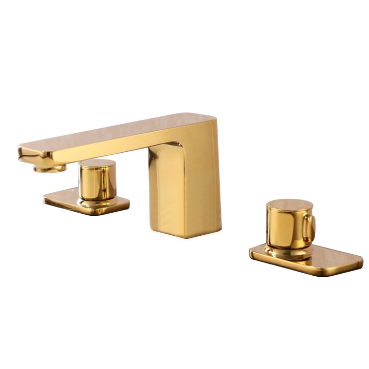 Porto-Rose Gold Polished-Gold-Black Matte  8" wide spread bathroom faucet