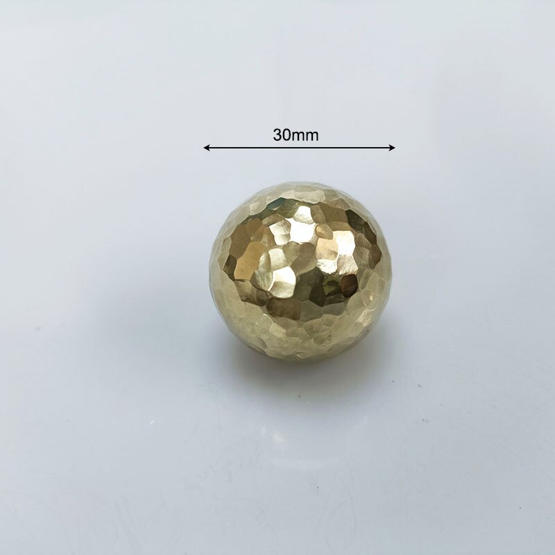 Nordic Gold Polished Round Hammered Cabinet Door Handles and Knobs