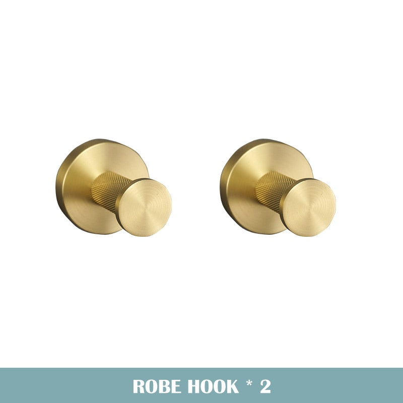 Cara-Nordic design brushed gold bathroom accessories