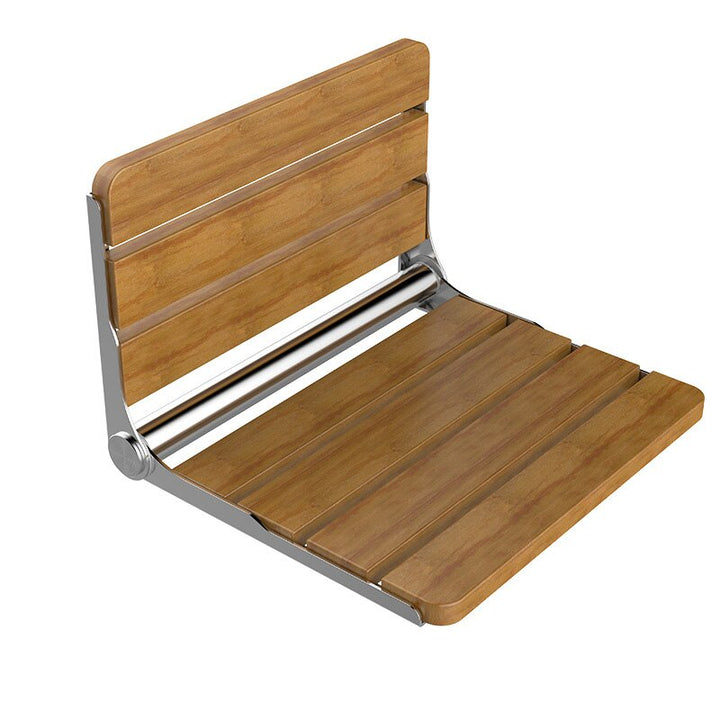 Shower bench seat wooden folding wall mounted