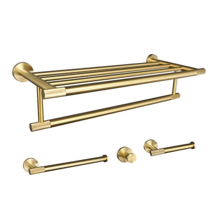 Cara-Nordic design brushed gold bathroom accessories