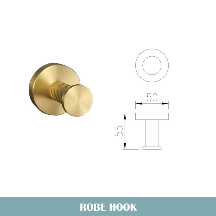 Cara-Nordic design brushed gold bathroom accessories