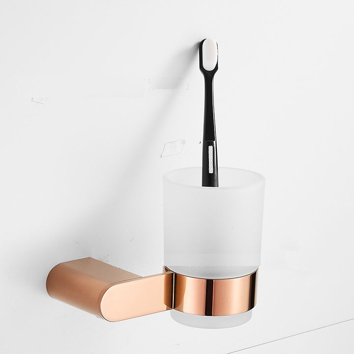 Rose gold modern bathroom accessories