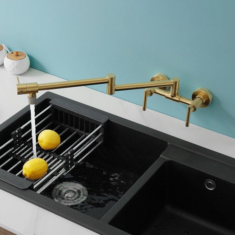 Modern Hot and Cold Wall Mounted Pot Filler Faucet