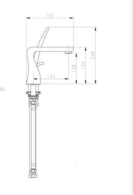 Nordic Design Chrome single hole bathroom faucet