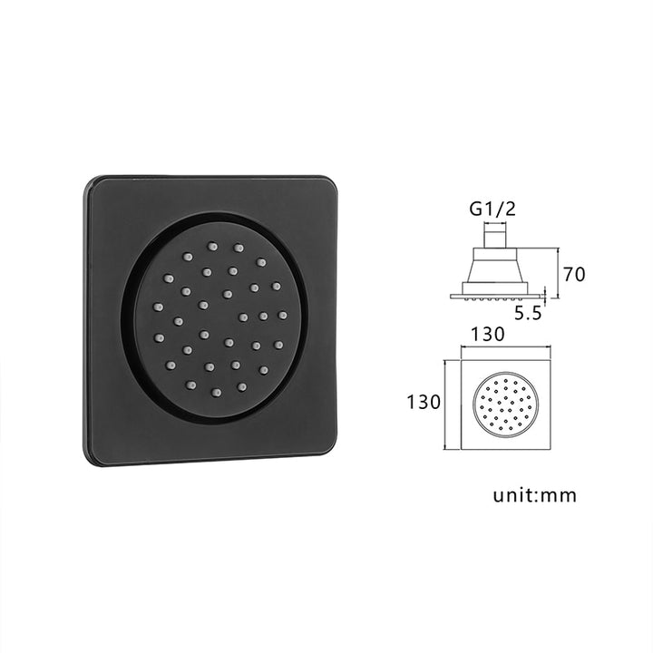 Square Flush Wall Mounted Body Jets