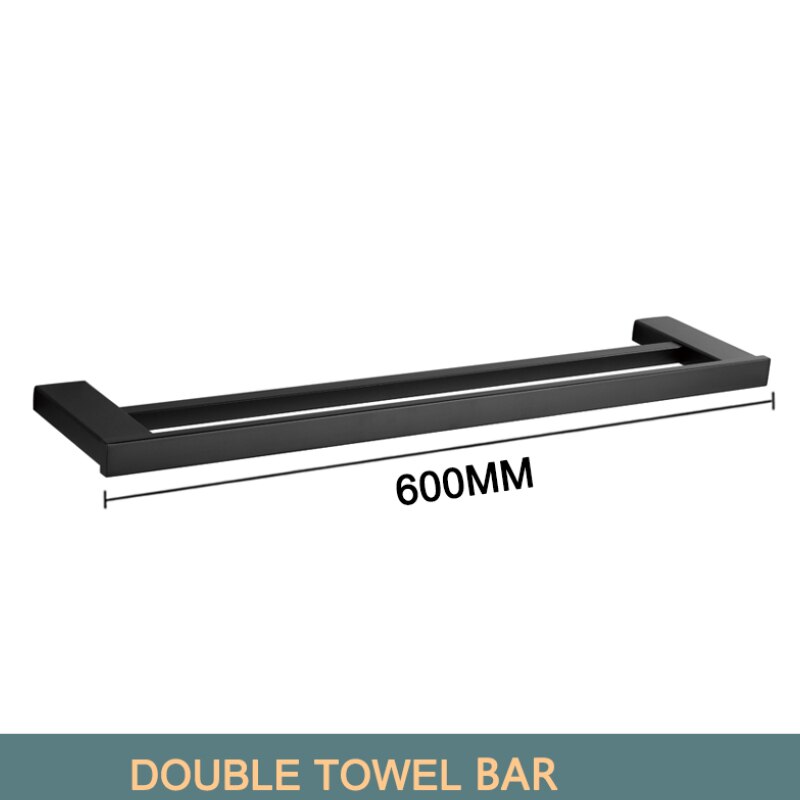 Black square bathroom accessories