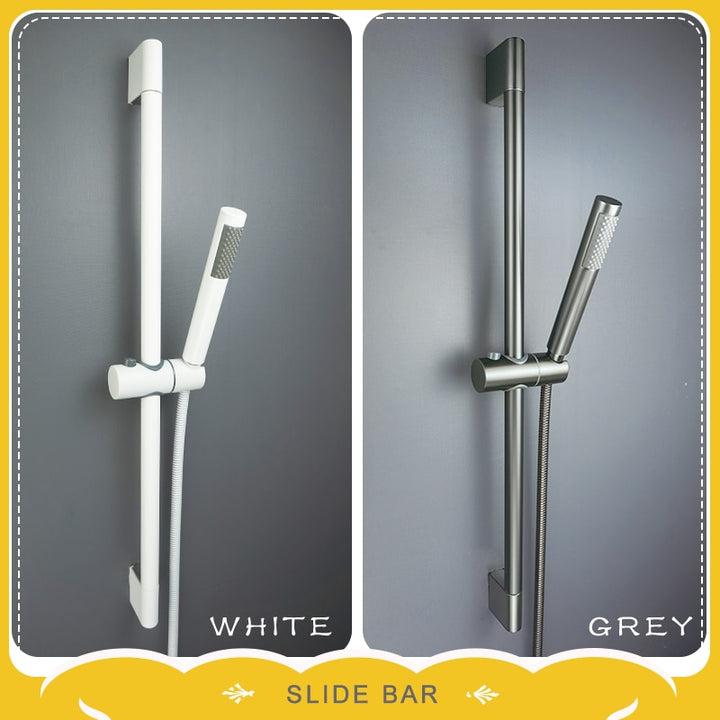 White and Grey Gun Slide shower bar