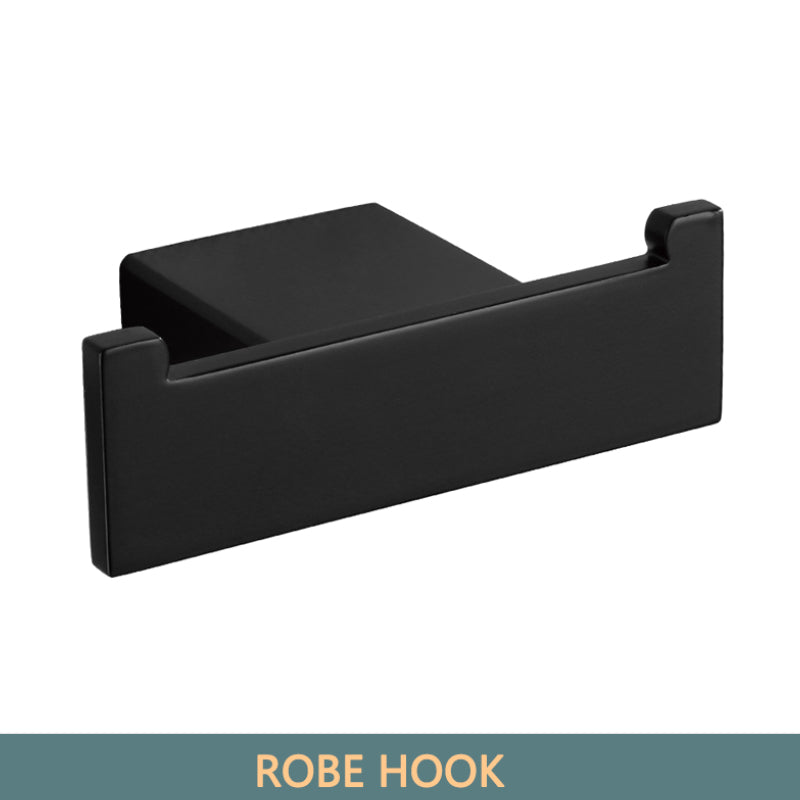 Black square bathroom accessories