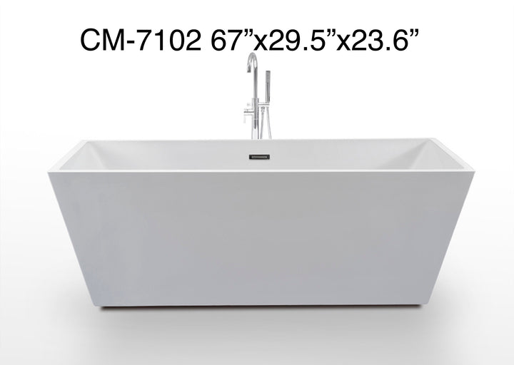 Plaza-Rectangular Freestanding Tub 67"