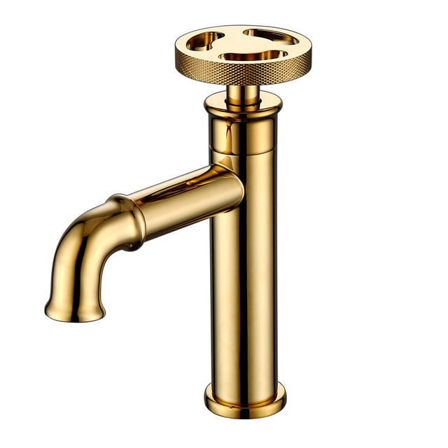 Industrial Victorian Handle Single Hole Lavatory Faucet