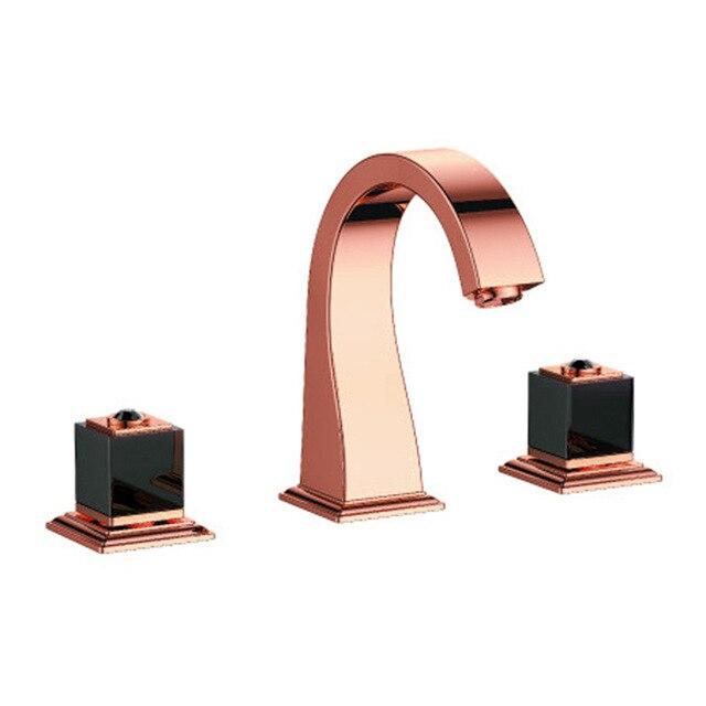 Donatella-Chrome-Rose Gold-Gold 8" inch Wide Spread Lavatory Faucet