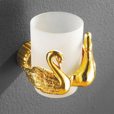 Gold Polished Brass Swan Bathroom Accessories