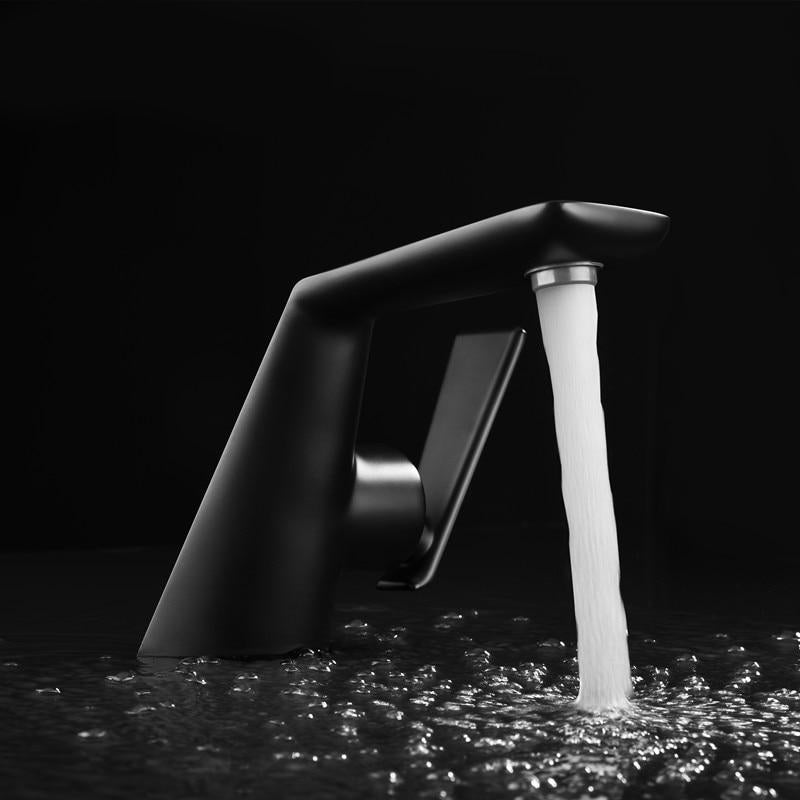 John Wick-Matte Black Modern Euro Design Single Hole Lavatory Faucet