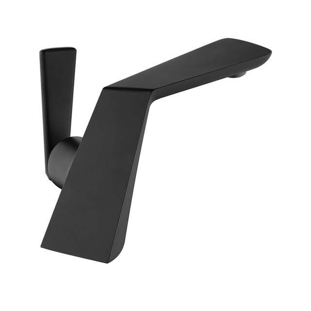 John Wick-Matte Black Modern Euro Design Single Hole Lavatory Faucet