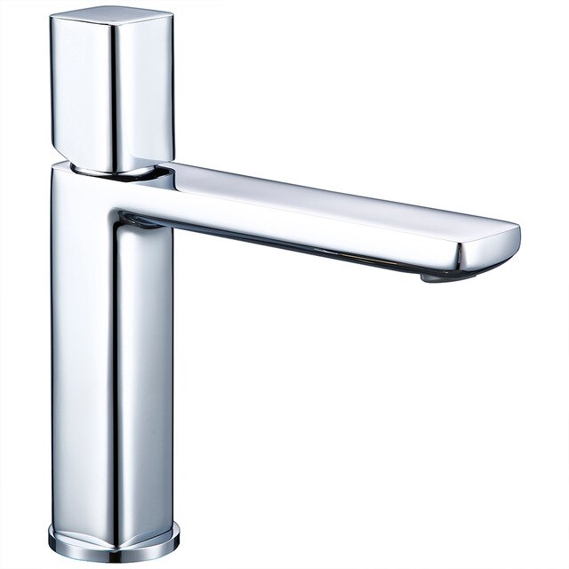 Brushed Gold-White- Chrome Single Hole Bathroom Lavatory Faucet