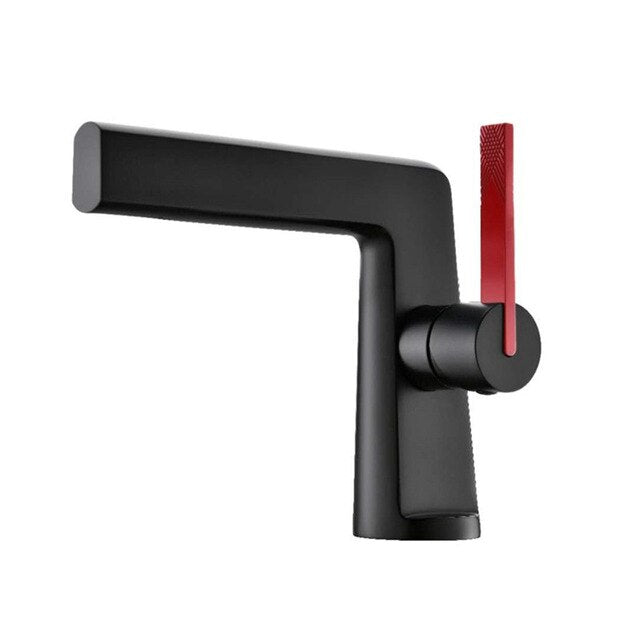 Black-Brushed gold modern single hole bathroom faucet