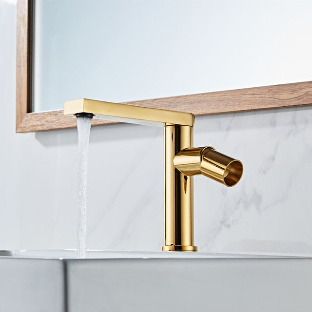 HK-VP9-Gold-Chrome-Black  single hole bathroom faucet