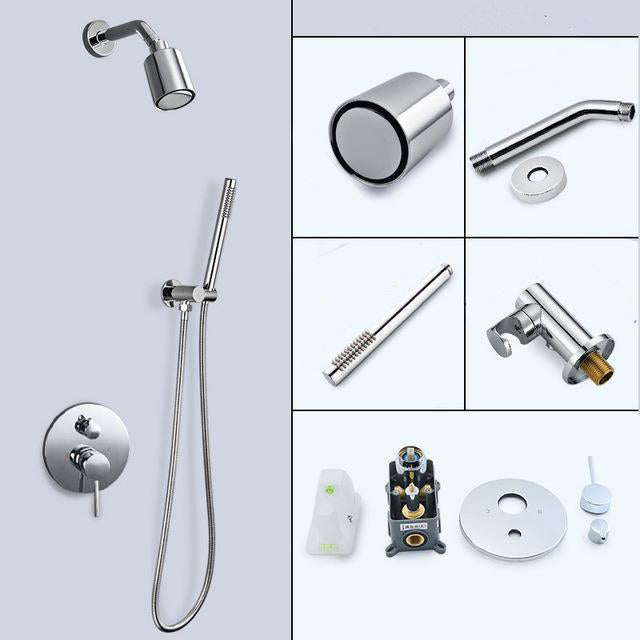 CUPC-Brushed Gold- Black-Brushed Nickel  2 Way Diverter Pressure Balance Shower With Handheld Sprayer Completed Kit