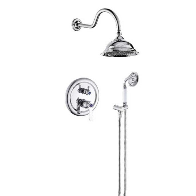 Victoria 2-Rose Gold-Gold polished-Chrome Victorian 2 Way Shower Kit