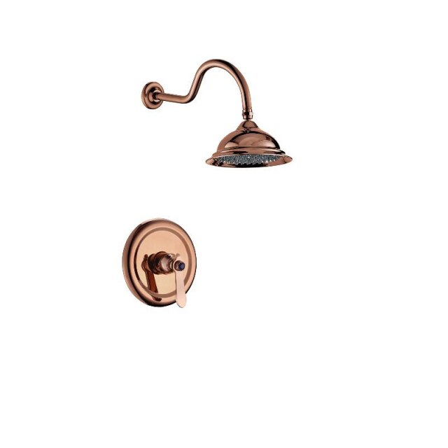 Victoria 2-Rose Gold-Gold polished-Chrome Victorian 2 Way Shower Kit