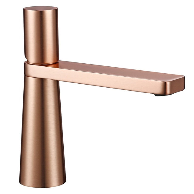 BOSA-Brushed rose gold -brushed gold-Matte Black-White Single Hole Bathroom Faucet