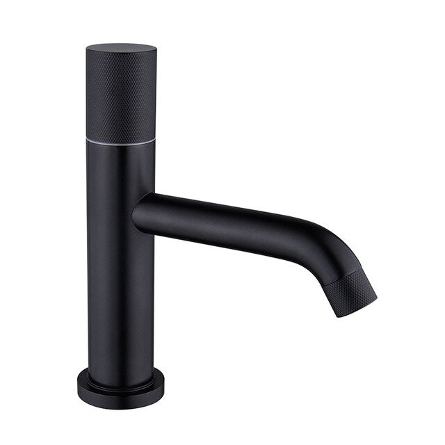 Mayfield-Matte Black and Rose Gold Tall Vessel Sink Faucet