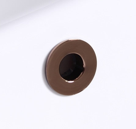 Brushed Rose Gold  Pop Up Drain  Assembly Replacement Kits Stopper, Flip Top, Overflow