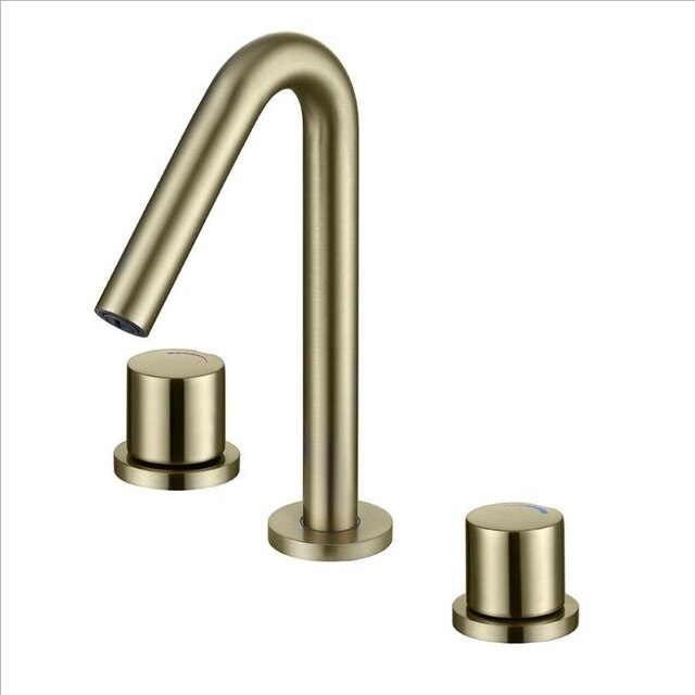 Brushed Gold- Matte Black-Chrome 8 inch Widespread Bathroom Faucet