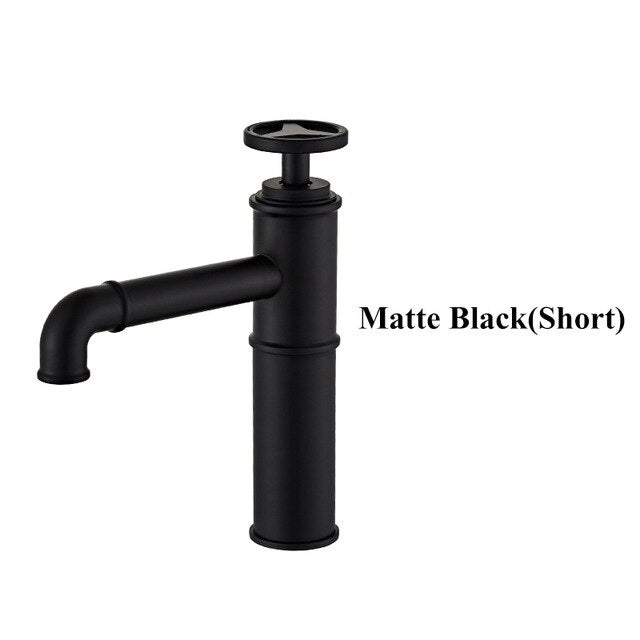 Industrial Victoria Single Hole Tall and Short Bathroom Faucet