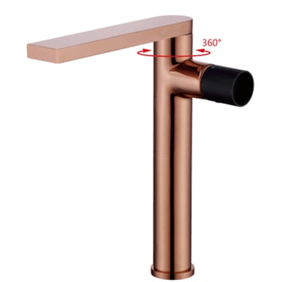 Magnun-Rose Gold-Brushed gold -Black and two tone colors Tall Vessel Sink Bathroom Faucet