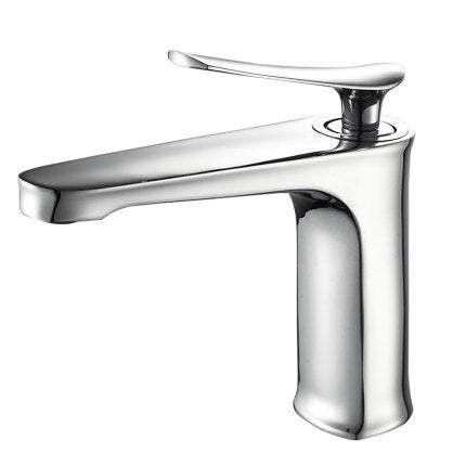 Gold Polished or Two tone Single hole bathroom faucet