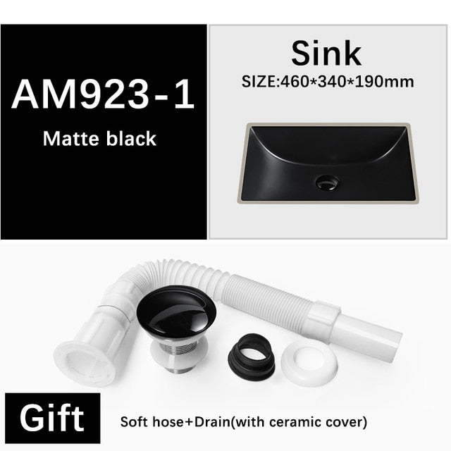 Colour undermount bathroom sink