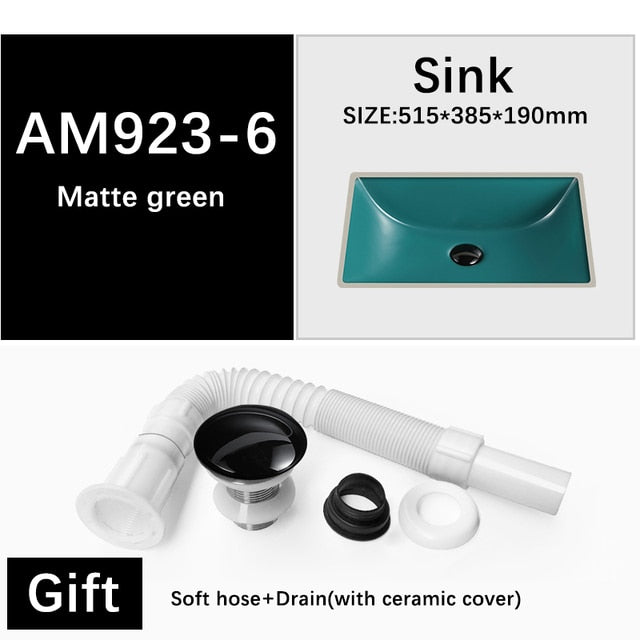 Colour undermount bathroom sink